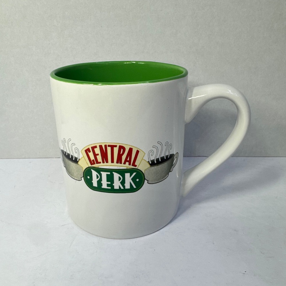 Friends TV Series Central Perk Coffee Mug Green Inside 14 oz / 414ml Ceramic Cup